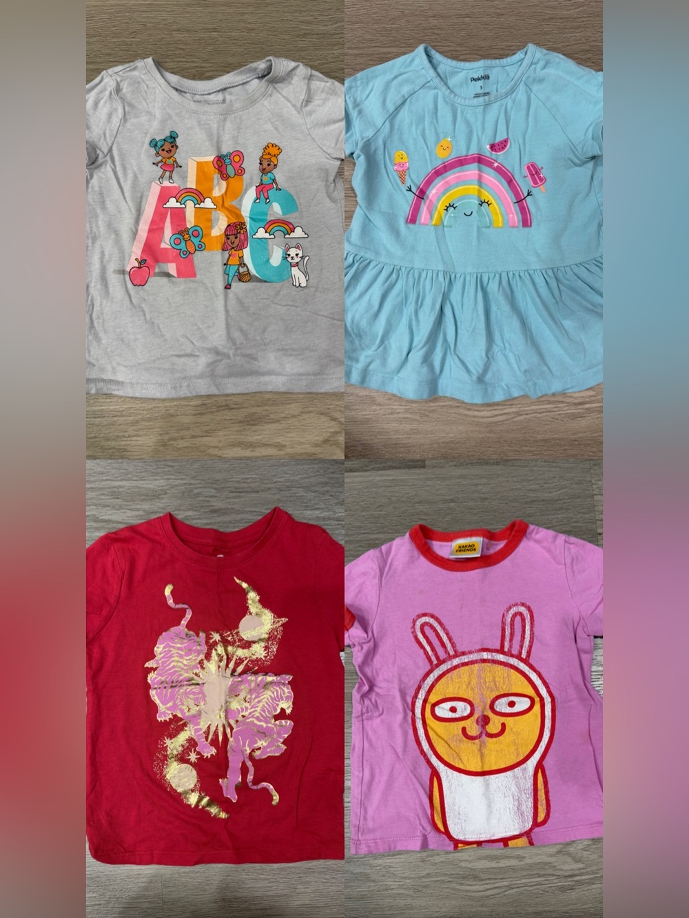 4 pcs Bundle Kid's Tee (Children's Place, Pekkle, Cotton On)